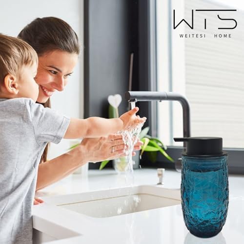 Foaming Soap Dispenser, 10.5oz Foam Hand Soap Dispenser with Black