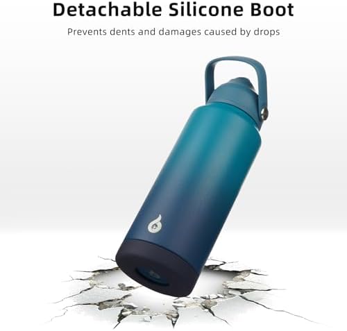 BJPKPK 24oz Insulated Water Bottle, Stainless Steel Bottle with Straw