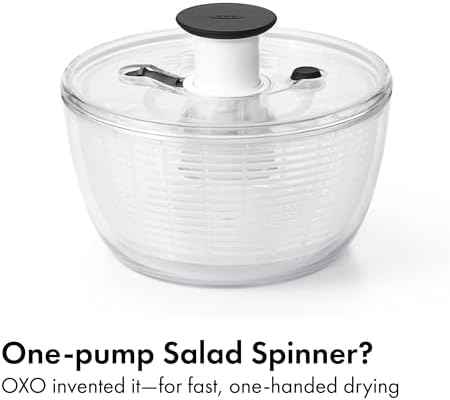 OXO Good Grips Small Salad & Herb Spinner, Vegetable Washer with