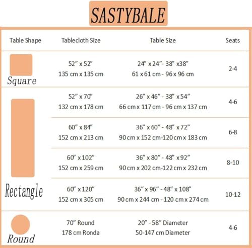SASTYBALE Jacquard Tablecloth Rectangle, Polyester, Gold, 60" x 120"