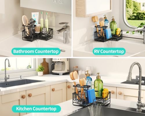 HapiRm L-Shaped Sponge Holder for Kitchen Sink