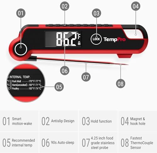 TempPro TempSwift 0.5 Sec Instant Read Meat Thermometer