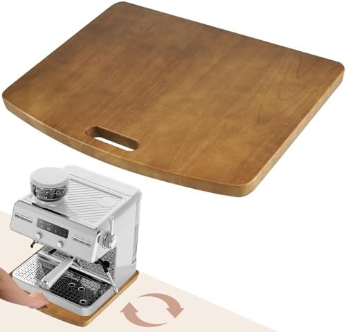 Sliding Tray for Coffee Maker, Wooden, 13" D x 16" W