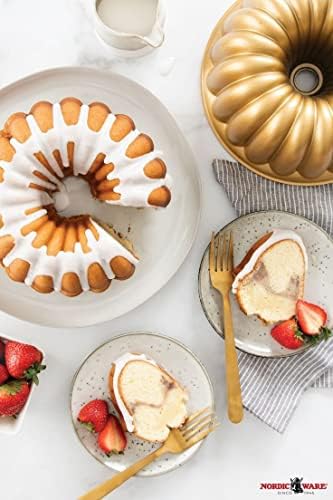 Nordic Ware Elegant Party Bundt Pan, 22.3 x 9.3 cm, Gold Ultimate
