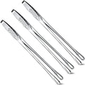3 Pcs 9.4 Inches Korean BBQ Tongs Stainless Steel Kitchen Tweezers