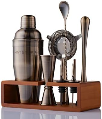 Mint & Mortar Cocktail Shaker Set – 7-Piece Stainless Steel Bartender