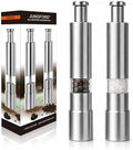 Stainless Steel Salt and Pepper Grinder Set, 2 Pieces