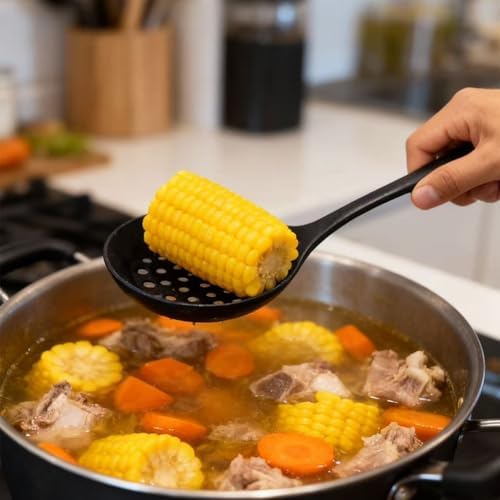 Silicone Slotted Cooking Spoons Cooking Ladle,Strainer Spoon,Skimmer