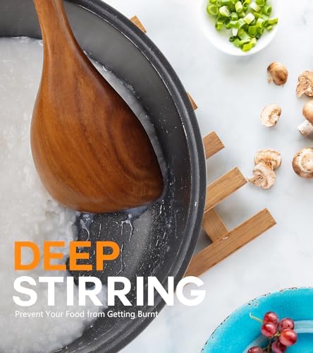 Wooden Spoons for Cooking, Natural Premium Teak Wood Corner Spoon