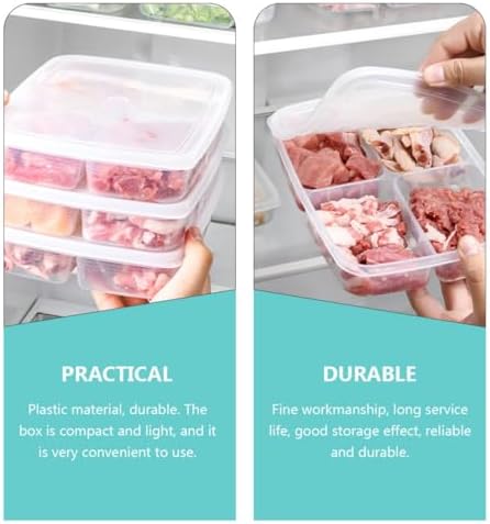 2 Pack Fridge Food Storage Containers with Lids with Divided