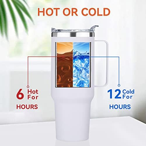 HASLE OUTFITTERS 40 oz Stainless Steel Tumbler with Handle, Vacuum
