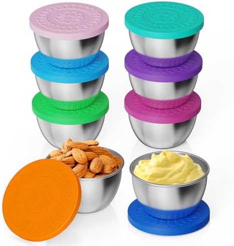 2.5 ozx 8 Pack Sauce Containers for Lunch Box,Salad Dressing