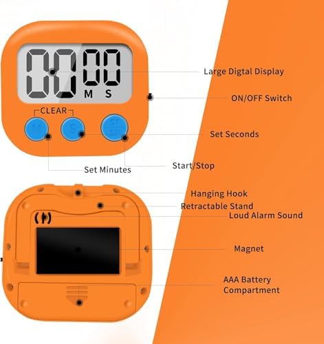 12 Pack Small Digital Kitchen Timer