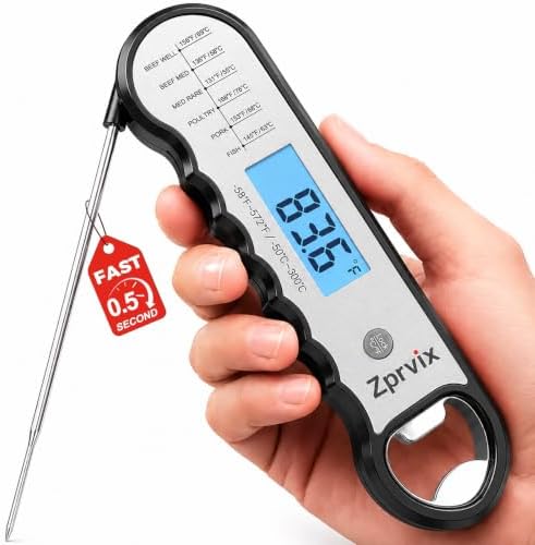 0.5s Instant Read Digital Meat Thermometer, ±0.5°F Accuracy