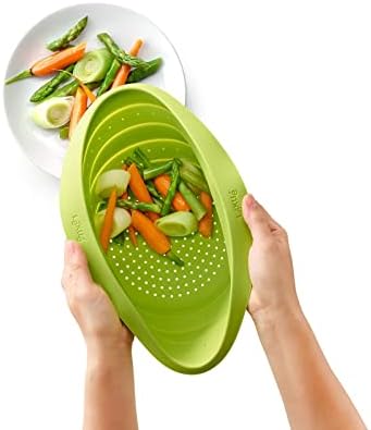Lekue Collapsible Colander, Green