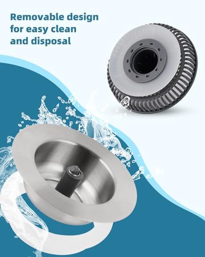 Universal 3 in 1 Kitchen Sink Stopper Strainer, 304 Stainless Steel