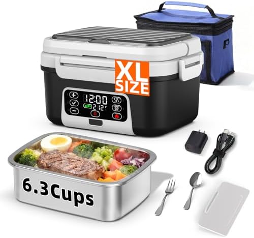 XL 6.3-Cups Cordless Electric Heated Lunch Box