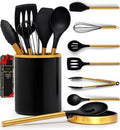 Styled Settings Black and Gold Kitchen Utensil Set, 8-Piece