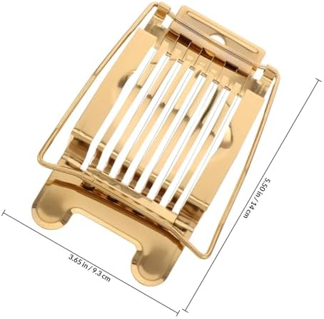 Golden Stainless Steel Egg Slicer with Non Slip Grip for Breakfast
