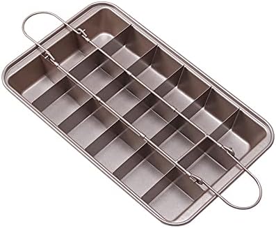 Brownie Pan With Dividers - Non-Stick All Edges Baking Tray, 18