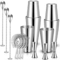 Cocktail Shaker Kit 15 Pc Professional Boston Cocktail Shaker Set,Bar