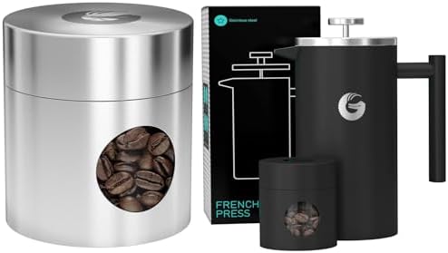 Coffee Gator 34 Oz French Press and 4oz Mini Canister