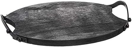 Godinger Black Wood Serving Tray, Charcuterie Platter Cheese Board