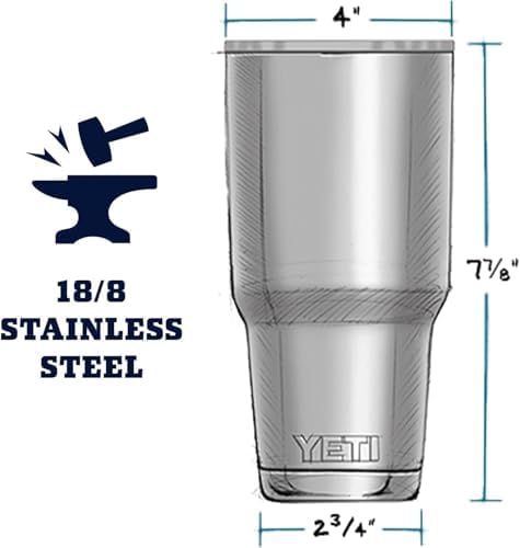 YETI Rambler 30 oz Tumbler, Stainless Steel, Vacuum Insulated with