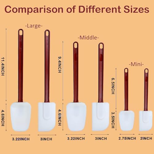 16.5 INCH Silicone Spatulas Heat Resistant Heavy Duty Rubber Spatulas