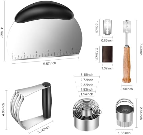 Pastry Cutter, Biscuit Cutter, Dough Scraper, Bread Lame