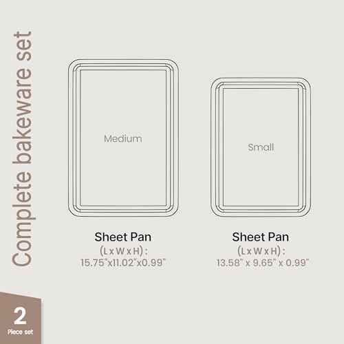 Diamond Bottom Cookie Sheet Set of 2, Nonstick White Marble Carbon