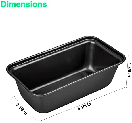 Tiawudi 6 Pack Mini Loaf Pans, Non-Stick Baking Bread Pan, Carbon