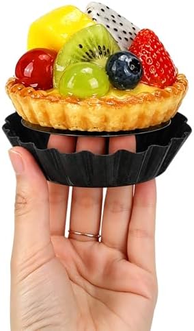 24 Pcs Mini Tart Pans, 3 Inch Tart Pan with Removable Bottom Nonstick