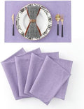 4 Piece Soft Caddice Faux Linen Decorative Place Mats Heat Resistant