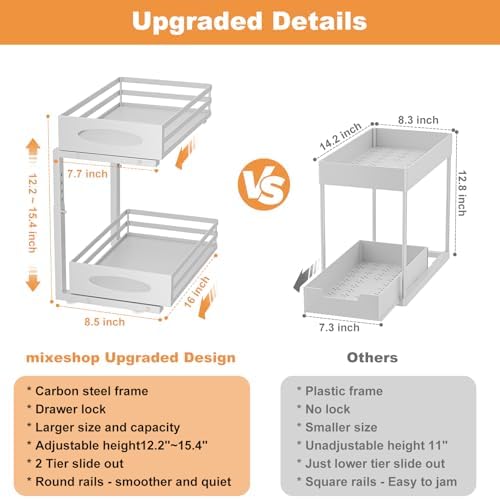 Under Sink Organizer, 2 Tier Under Sink Organizers and Storage