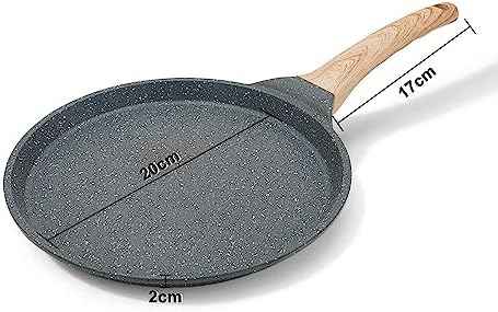 8 inch Crepe Pan, Nonstick Pan for Crepes Omelette Tortillas,Black