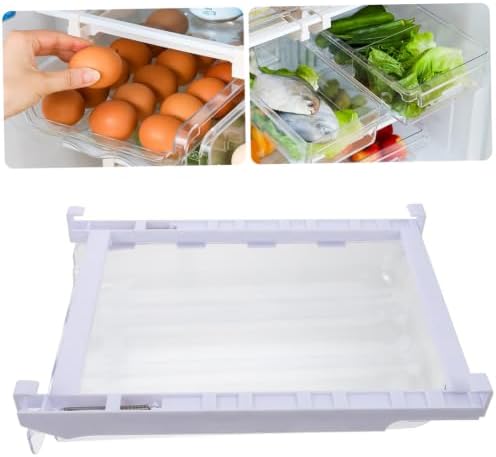 Egg Holder Drawer Refrigerator Organizer Dispenser White Plastic