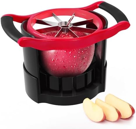 OOKUU Large Apple Slicer Corer with Base, 8-Blade Heavy Duty Stainless