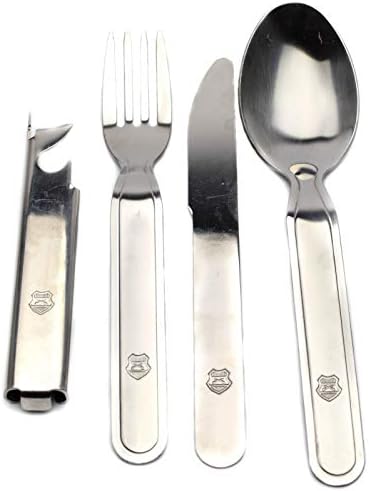 Original Hungarian army cutlery set 4 pieces. Eating utensils military