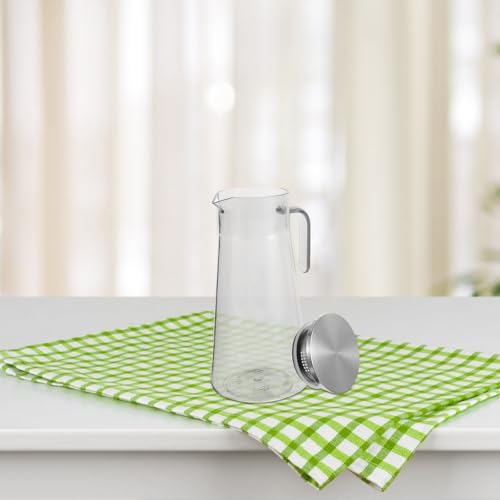 BESPORTBLE Acrylic Beverage Pitcher with Steel Lid 1.5l Cold Water