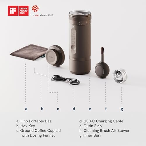 OutIn Fino Portable Electric Coffee Grinder and Scale