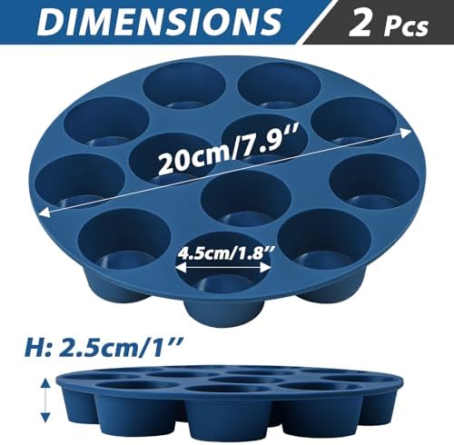 Webake Silicone Air Fryer Muffin Pan for Baking Egg Bites Silicone