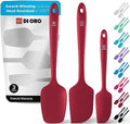 DI ORO 3-Piece Red Silicone Spatula Set