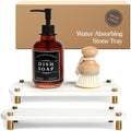 2PCS Absorbing Stone Soap Tray, Diatomaceous Earth