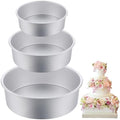 3 Pack Cake Pan Round, 6 inch/8 inch/10 inch Aluminum Baking Pans for