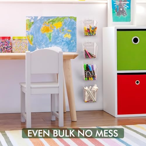 Clear Adhesive Wall Storage Bins 4-Pack Cabinet Door Organizer