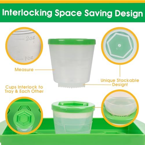 Baby Food Containers: Reusable Stackable Freezer Safe Storage Cups w