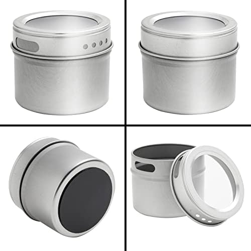 Talented Kitchen 3 oz Magnetic Spice Jars, 24-Pack