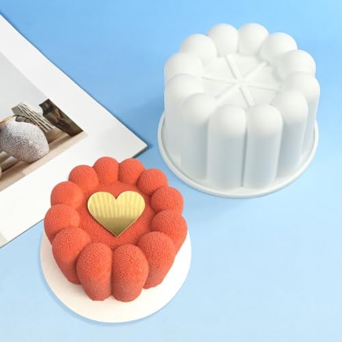 4pcs Nonstick Silicone Molds for Baking Supplies, Square Star Heart