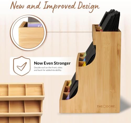 Theodore Tea Bag Organizer – Wooden Tea Organizer and Storage for